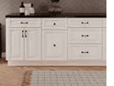 AW — Aspen White cabinetry shown in an IQ+ catalog kitchen example