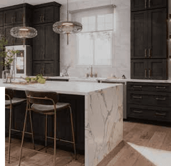 SA — Smokey Ash cabinetry shown in an IQ+ catalog kitchen example