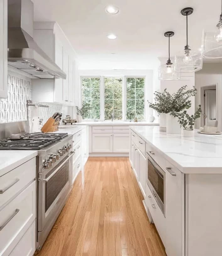 U-shaped kitchen — after