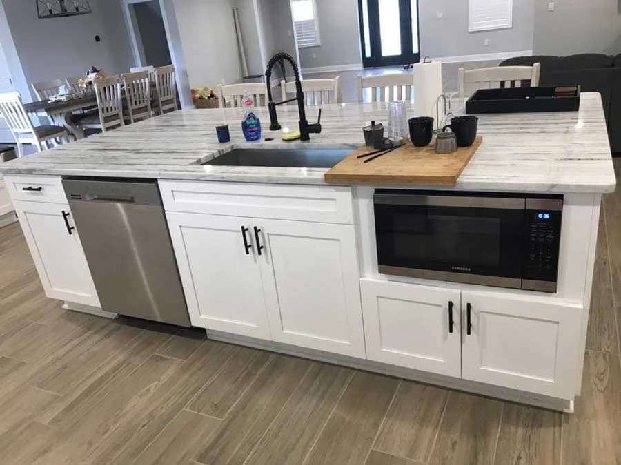 IQ+ Cabinetry project — Butcher block island / Tampa Bay