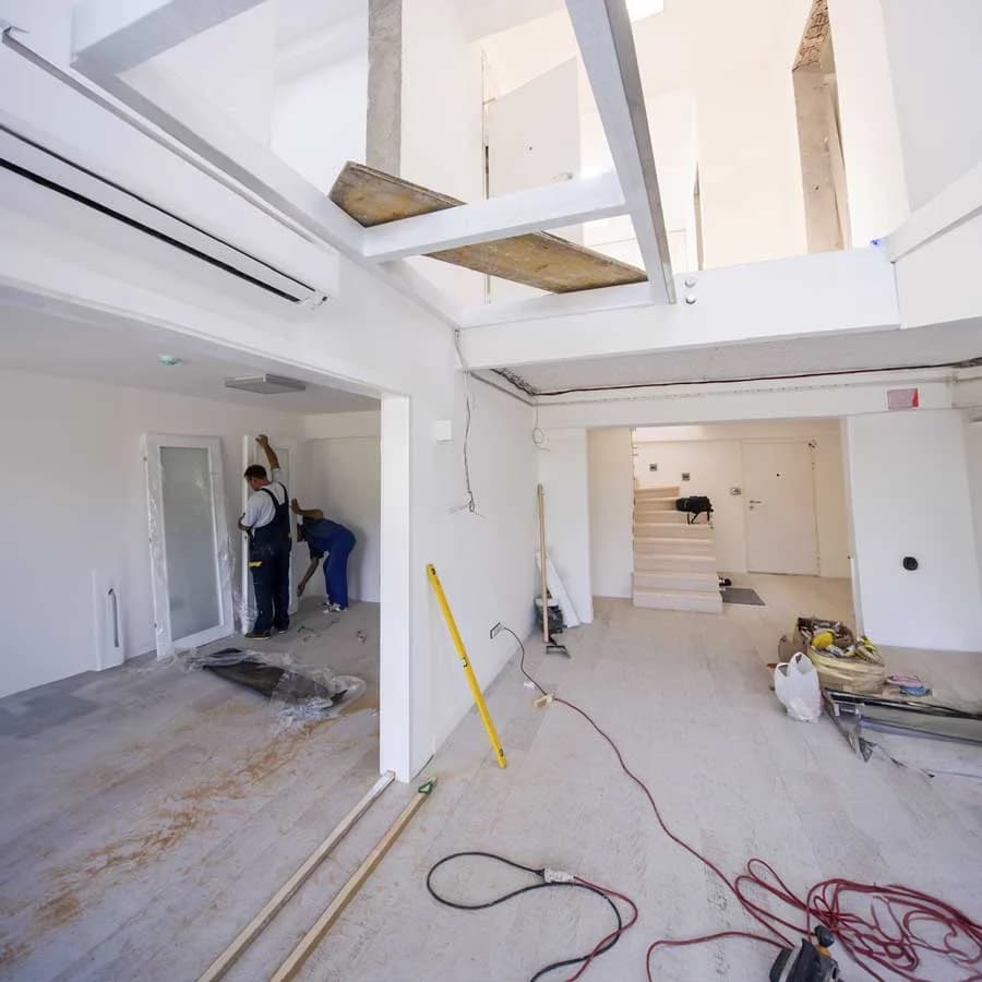 IQ+ remodeling project with cabinetry installation underway